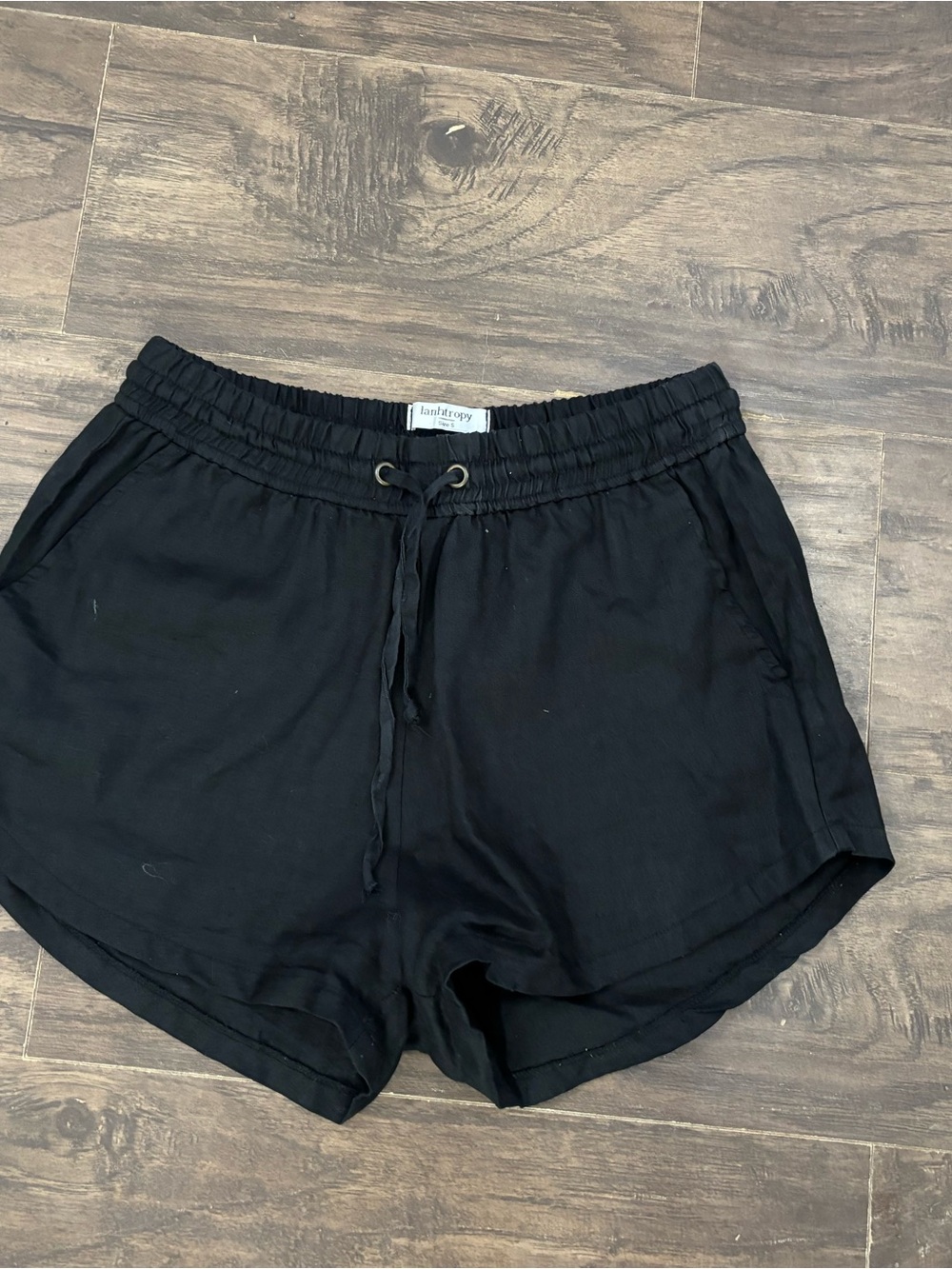Sanctuary Black Elastic Waist Athletic Shorts